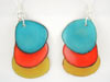 colored tagua nut earrings