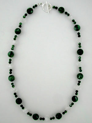 Seraphinite gemstone necklace