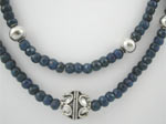 beaded blue sapphire necklace