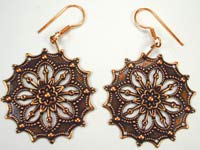 copper handmade earrings