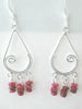 handmade ruby chandelier earrings