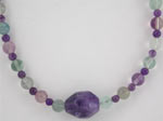 fluorite and amethyst necklace