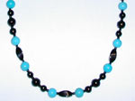 Black Onyx and Blue Turquoise Necklace