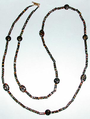Black Millefiori Necklace