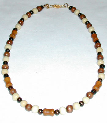 Jasper and Wood Necklace