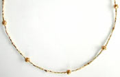 Gold Twisted Tube Necklace 