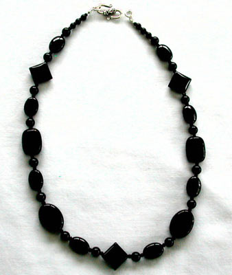 Black Onyx Beaded Necklace Black Onyx Beaded Necklace