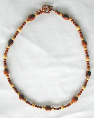 Wood and Antique Bone Necklace Wood and Antique Bone Necklace