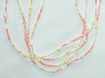 Peach and Yellow Seed Bead Necklace