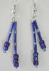 Royal blue seed bead earrings