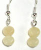 Round yellow calcite earrings