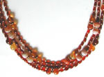 3 strand carnelian necklace