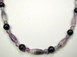 lepidolite and amethyst necklace