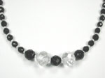 black onyx and rock crystal necklace