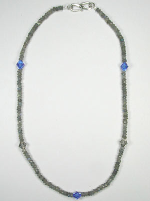 Labradorite and Swarovski necklace