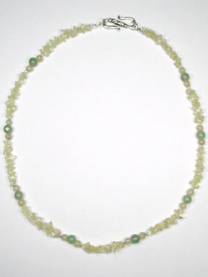citrine and green jade necklace