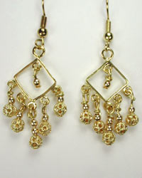 handcrafted gold chandelier earrings