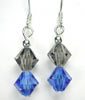 Swarovski blue and gray earrings