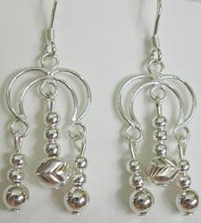 handmade silver chandelier earrings
