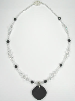crystal and jet necklace