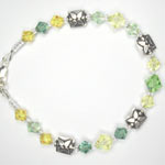green and yellow crystal bracelet