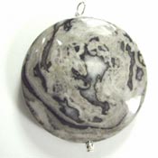 gray crazy lace agate pendant