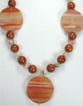 extra large carnelian coin necklace
