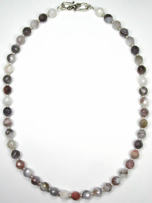 faceted botswana agate necklace