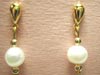 pearl and gold earrings