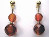 faceted carnelian earrings