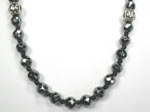 faceted hematite necklace