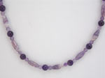 lepidolite and amethyst necklace