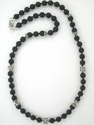 matte black onyx necklace