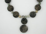 handmade jasper and silver scale necklace