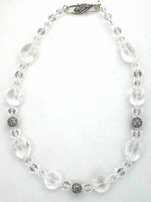 crystal quartz gemstone necklace