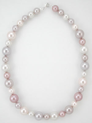 handmade multicolor pearl necklace