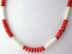handmade red coral necklace