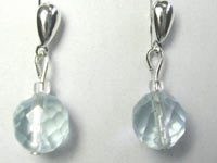 aqua Czech glass earrings
