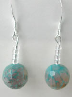 Blue quartz handcrafted earrings