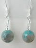 handmade beaded blue quartz earrings
