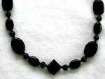 Large Black Onyx Beaded Necklace
