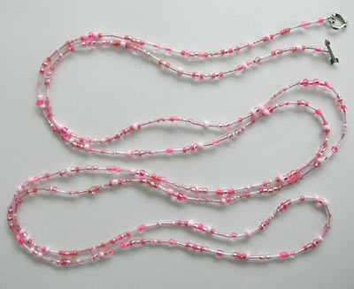 Seed Bead Pink Necklace