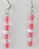 Pink seed bead earrings