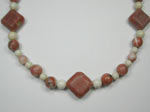  pink lepidolite diamonds necklace
