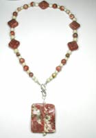 pink lepidolite necklace with pendant