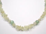 yellow citrine and green jade necklace