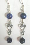 bali silver and blue sodalite earrings