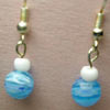 blue lamp glass earrings