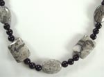 gray crazy lace agate necklace