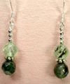green tourmalated quartz earrings